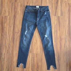 Hudson Jeans Midnight Blue Ripped Skinny Jeans